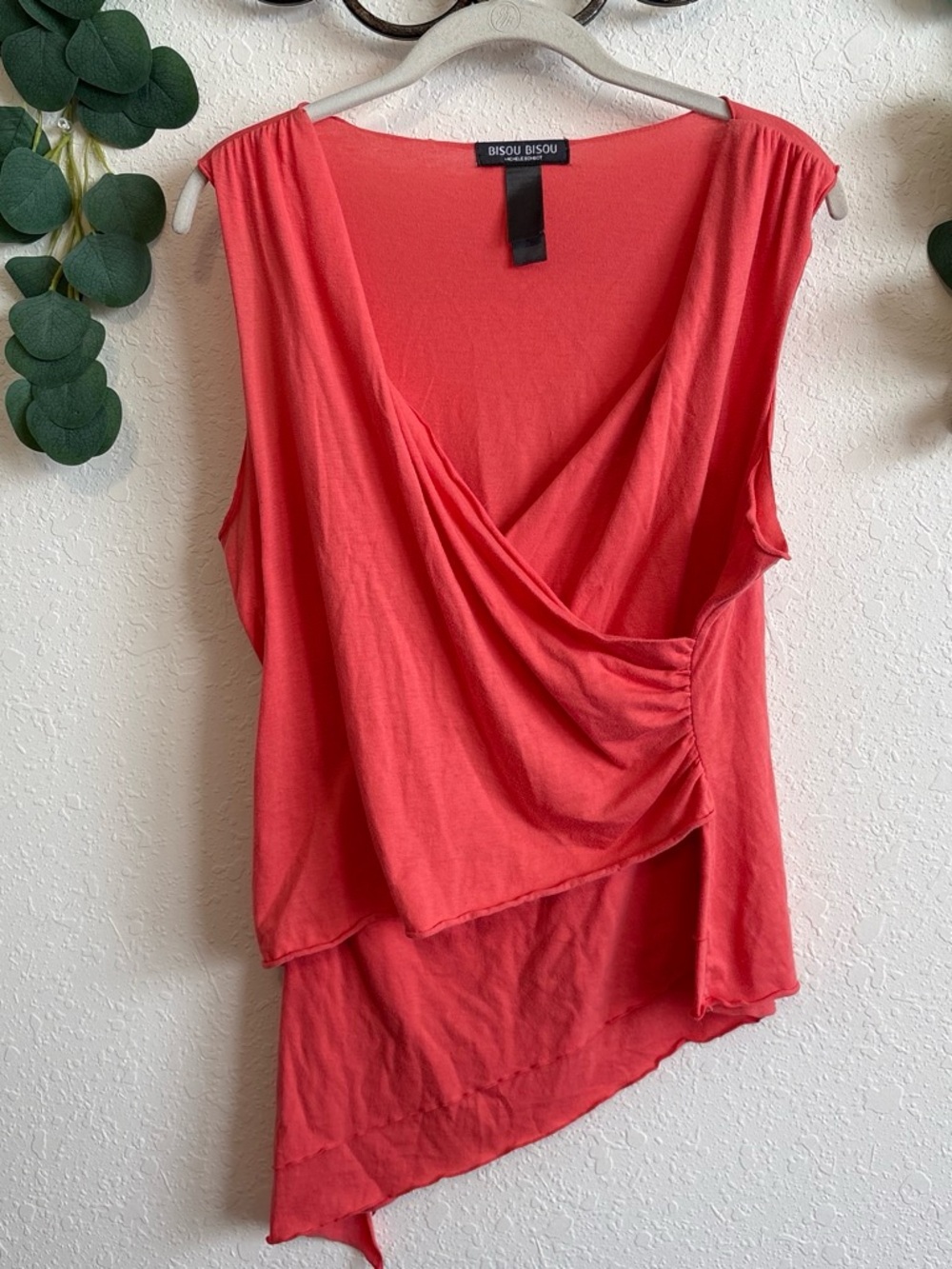Y2K Pink Asymmetrical Wrap Tank Top 💕